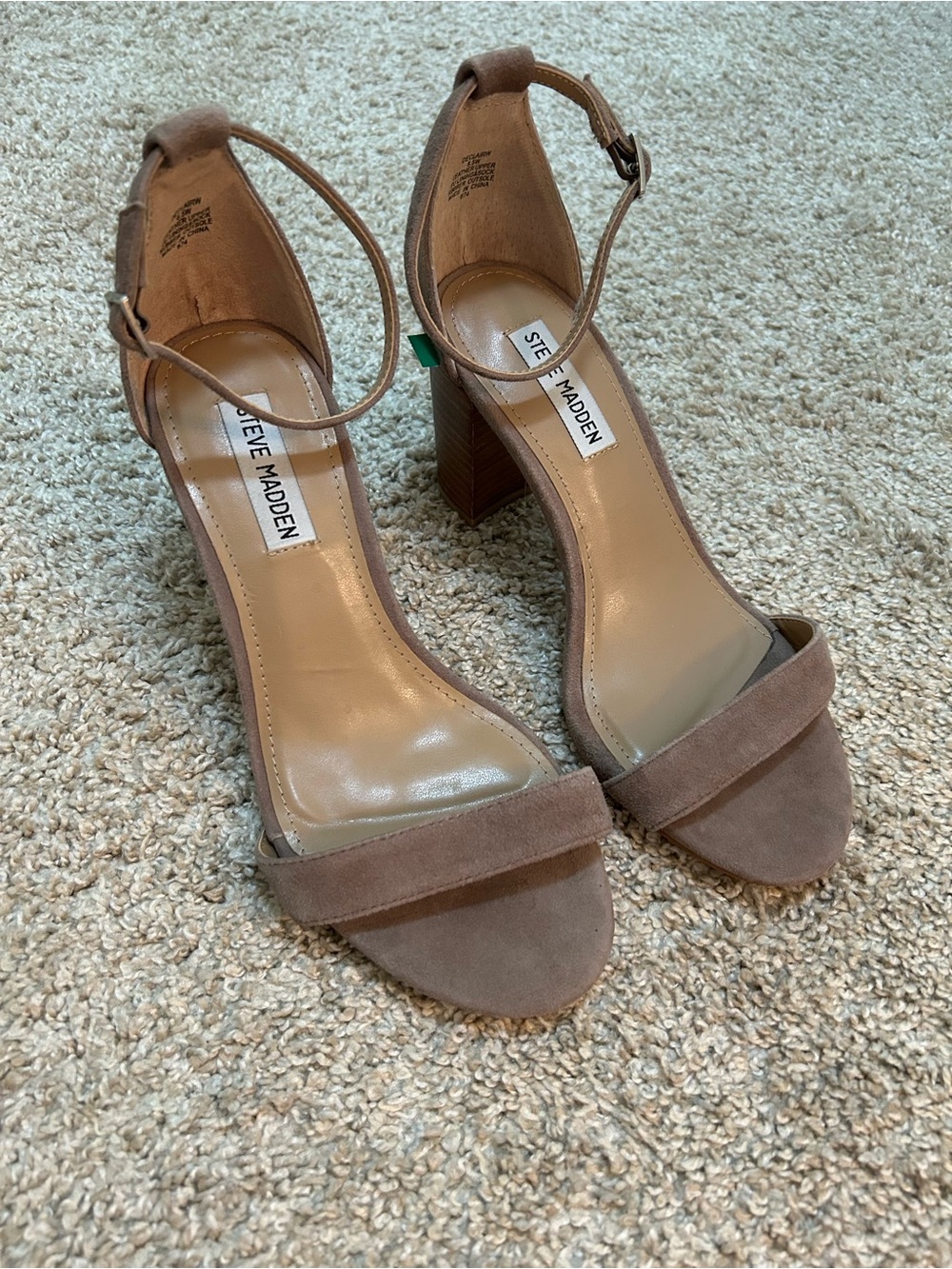 Steve Madden Irenee Suede Ankle Strap Block Heels